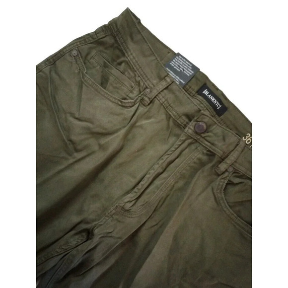 Blank NYC Wooster Pants Men’s Size 36x32 New Slim Fit Army Green Stretch Pants - Picture 3 of 7